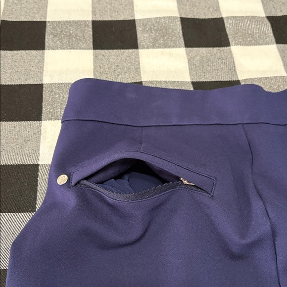 Greyson Drea High-Rise Trouser Tailored Fit Stretch Dress Pants 8 x 26 Crop Blue - Picture 12 of 15